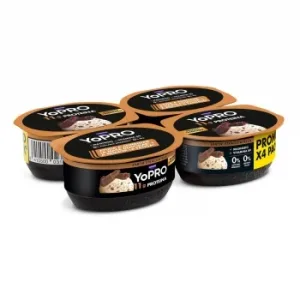 Leche Fermentada Desnatada con Virutas con Cacao Yopro Danone Pack de 4 Unidades de 120 G.