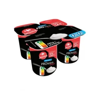 Leche Fermentada Desnatada Natural Carrefour Sensation Proteína Plus Pack de 4 Unidades de 120 G.