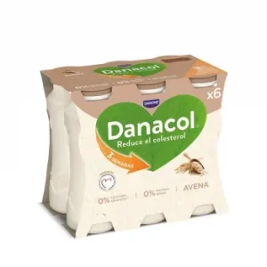 Leche Fermentada Líquida con Avena Danone Danacol sin Azúcar Añadido Pack de 6 Unidades de 100 G.