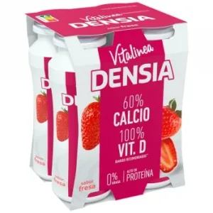 Leche Fermentada Líquida Desnatada de Fresa Danone Vitalinea Densia Pack de 4 Unidades de 100 G.