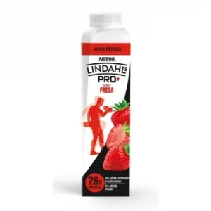 Leche Fermentada Liquida Desnatada Pro+ Sabor Fresa sin Azúcar Añadido Lindahls sin Gluten y sin Lactosa 344 G.