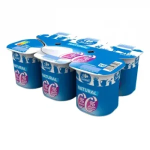 Leche Fermentada Natural Carrefour Classic Pack de 6 Unidades de 125 G.
