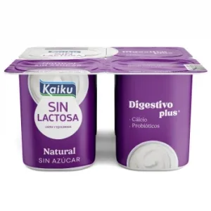 Leche Fermentada Natural Kaiku sin Lactosa Pack de 4 Unidades de 125 G.