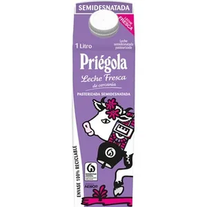 Leche Fresca Semidesnatada Pasterizada Priegola