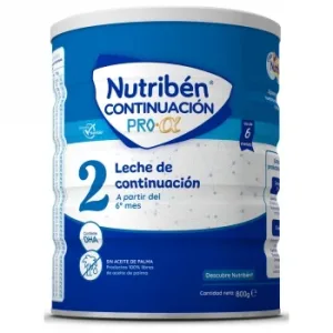 Leche Infantil de Continuación 2 desde 6 Meses en Polvo Nutribén Continuación Pro-a sin Aceite de Palma Lata 800 G.