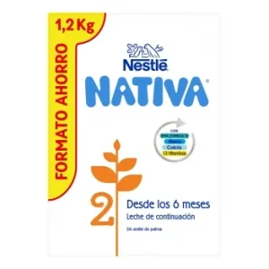 Leche Infantil de Continuación desde 6 Meses en Polvo Nestlé Nativa 2 Pack de 2 Unidades de 600 G.