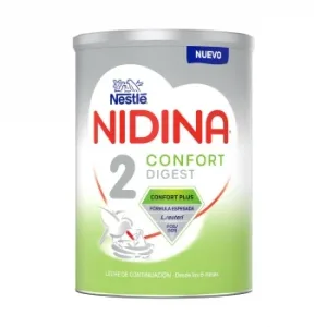Leche Infantil de Continuación desde los 6 Meses en Polvo Confort Digest Nestlé Nidina 2 Lata 800 G.