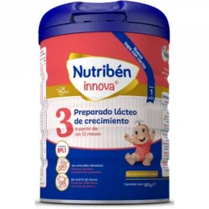 Leche Infantil de Crecimiento desde 1 Año Nutribén Innova sin Azúcar Añadido Lata 800 G.