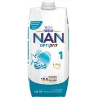 Leche Infantil Líquida NAN Optipro Etapa 1, Brik 500 Ml