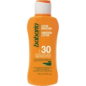 Leche Protectora Aloe Vera Spf-30 Acelerador del Bronceado Resistente al Agua Babaria
