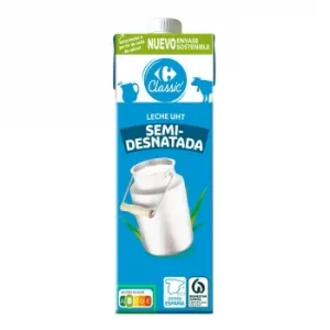 Leche Semidesnatada Carrefour Brik 1 L.