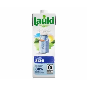 Lauki Leche Semidesnatada de Vaca, de Origen 100% Español 1l. 1000 ML