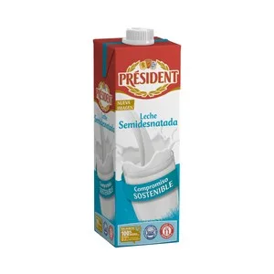 Président Leche Semidesnatada de Vaca de Origen 100% Español 1 L. 1000 ML