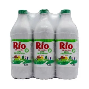 RÍO Leche Semidesnatada de Vaca, de Origen Gallego 6 X 1.5 L. 9000 ML