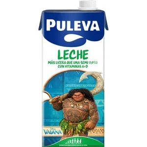 Leche Semidesnatada Disney Más Ligera que una Semi 1% Materia Grasa y Vitaminas A+d Puleva