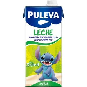 Leche Semidesnatada Disney Pixar Más Ligera que una Semi 1% Materia Grasa y Vitaminas A+d Puleva
