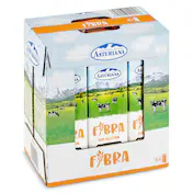 Leche Semidesnatada Fibra Central Lechera Asturiana Pack 6 X 1 L