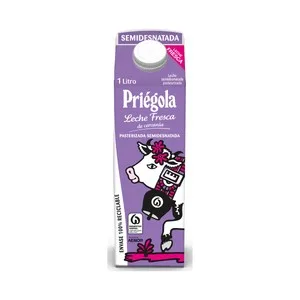 Priégola Leche Semidesnatada Fresca 1 L. 1000 ML