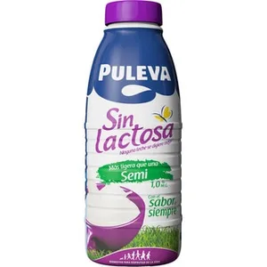 Leche Semidesnatada Más Ligera que una Semi 1% Materia Grasa sin Lactosa  Puleva 1 L
