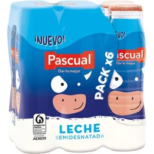 Leche Semidesnatada Pack 6 Pascual