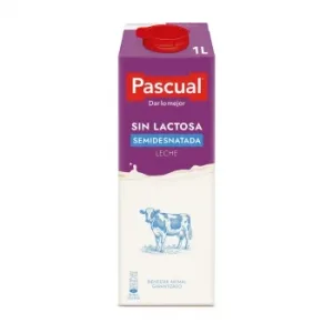 Leche Semidesnatada Pascual sin Lactosa Brik 1 L.