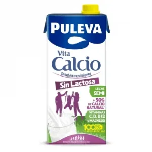 Leche Semidesnatada Vita Calcio Puleva sin Lactosa Brik 1 L.