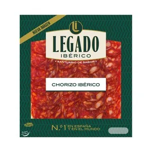 Legado Ibérico de el Pozo Chorizo Ibérico, Elaborado sin Gluten y Cortado en Finas Lonchas 75 G.
