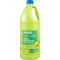 Lejía con Detergente Limón Eroski, Garrafa 2 Litros