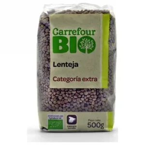 Lenteja Categoría Extra Ecológica Carrefour Bio 500 G.