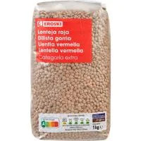 Lenteja Roja Variedad Crimson Eroski, Paquete 1 Kg