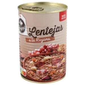 Lentejas a la Riojana Original Carrefour 430 G.