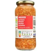 Lentejas Cocidas Eroski, Frasco 400 G