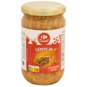Lentejas Cocidas al Natural Classic Carrefour 210 G.