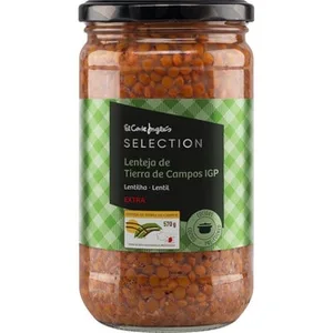 Lentejas Cocidas Extra IGP de Tierra de Campos  el Corte Ingles Selection 400 G