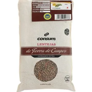 Lentejas IGP de Tierra de Campos 500 Gr
