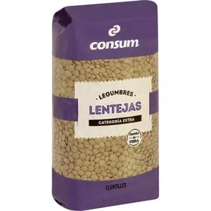 Lentejas Eroski, Paquete 1 Kg