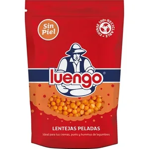 Lentejas Rojas Peladas Ideal para Cremas, Purés y Hummus de Legumbres Luengo
