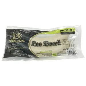LEO Boeck Salchichas de Cerdo Cocidas en Tripa Natural Tipo Bratwurst con un Toque de Limón LEO Boeck 2 Uds. 240 G