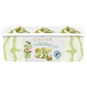 Carte D'or Les Desserts de Frigo Tarrina de Helado de Pistacho, con Salsa y Trozos de Pistacho 825 Ml. 461 G