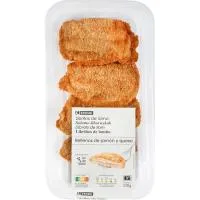 Libritos de Lomo Rellenos de Jamón y Queso Eroski, Bandeja 270 G