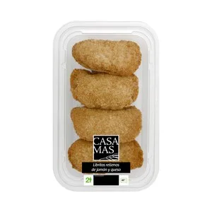 Casa MAS Libritos Rellenos de Jamón y Queso, Listos para Calentar y Comer Casa MAS 320 G.