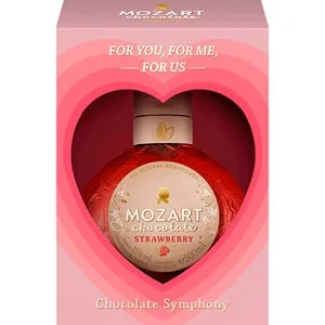Licor de Crema de Chocolate Blanco y Fresas Mozart
