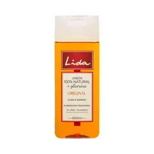 Lida Jabón Líquido, con Glicerina 100% Natural de Glicerina, para Baño o Ducha Lida 600 Original Ml. 600 ML