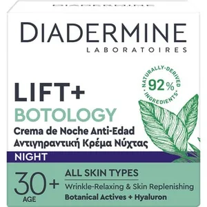 Lift+ Botology Crema de Noche Anti-edad Activos Botánicos & Hialurónico para Todo Tipo de Pieles Diadermine