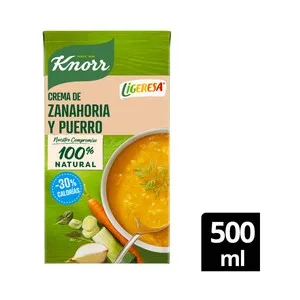 Knorr Ligeresa Crema de Zanahorias y Puerros 500 Ml.