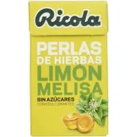 Perlas de Limón-melisa sin Azúcar Ricola, Caja 25 G