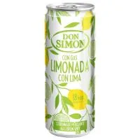 Limonada con Gas Sabor Lima DON Simón, Lata 33 Cl