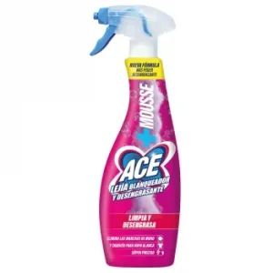 Limpia Hogar Spray Mousse Acción Lejía Blanqueador y Desengrasante Spray Ace 700 Ml.