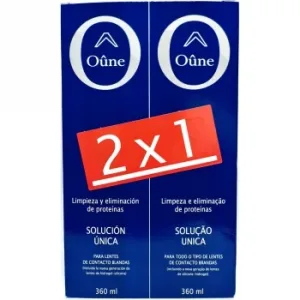 Limpieza y Eliminación de Proteínas para Lentes de Contacto Blandas Solución Única Oune Pack de 2 Unidades 360 Ml.