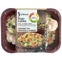 Linguine con Verduras y Gambón la Sirena, Bandeja 300 G